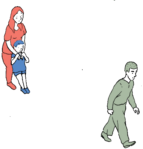 Le père quitte sa femme et son fils